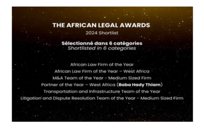 Thiam & Associates and its managing partner selected as finalists in the six AFLA categories (2024)